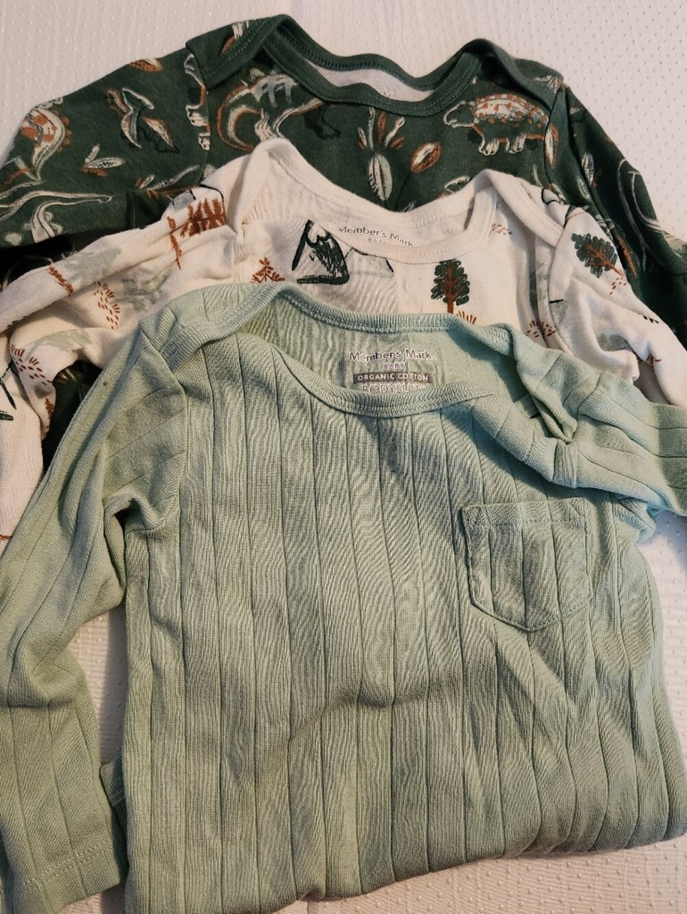 Member's Mark Trio Of Long Sleeve Onsies